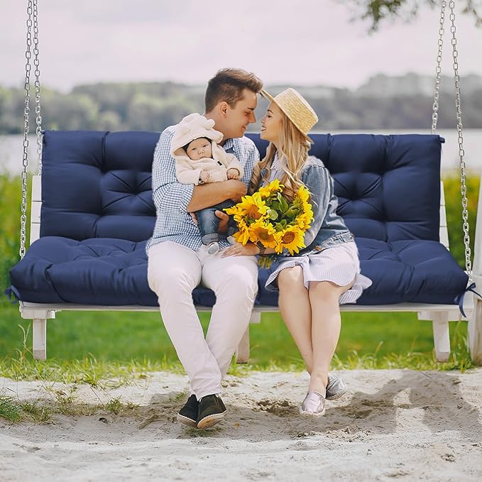 Premium 60" Memory Foam Swing Cushion | Reversible Design