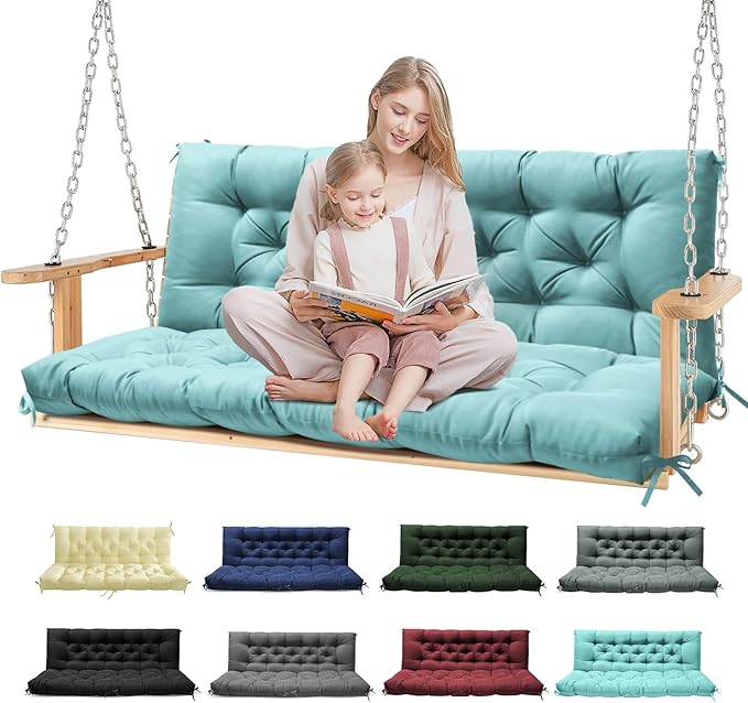 Premium 60" Memory Foam Swing Cushion | Reversible Design