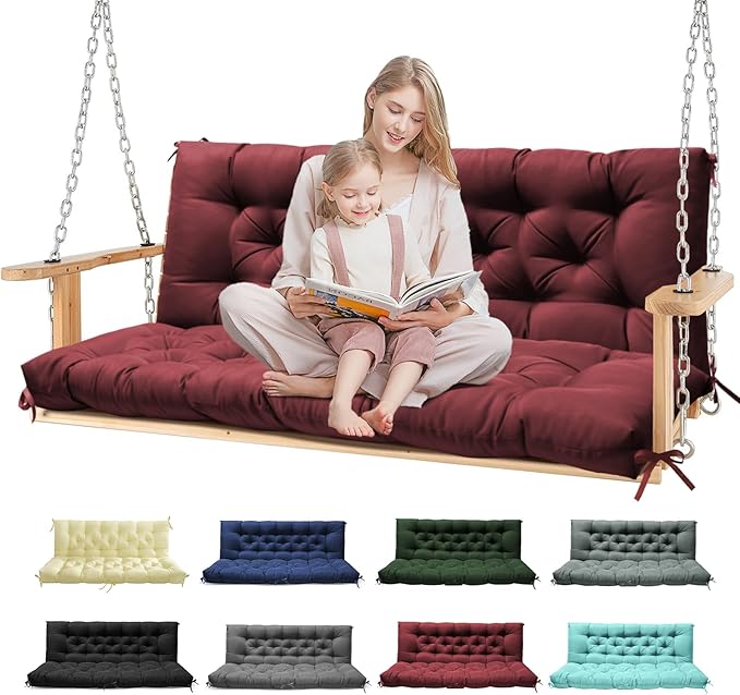 Premium 60" Memory Foam Swing Cushion | Reversible Design