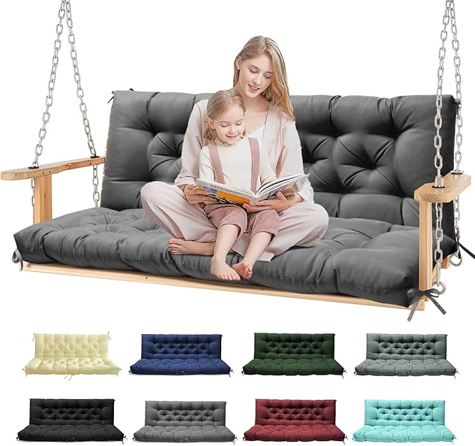 Premium 60" Memory Foam Swing Cushion | Reversible Design