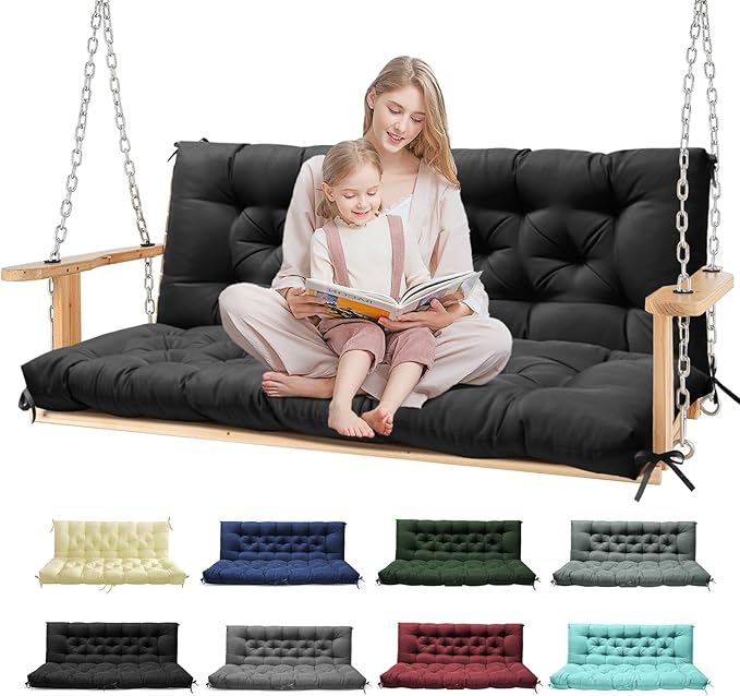 Premium 60" Memory Foam Swing Cushion | Reversible Design