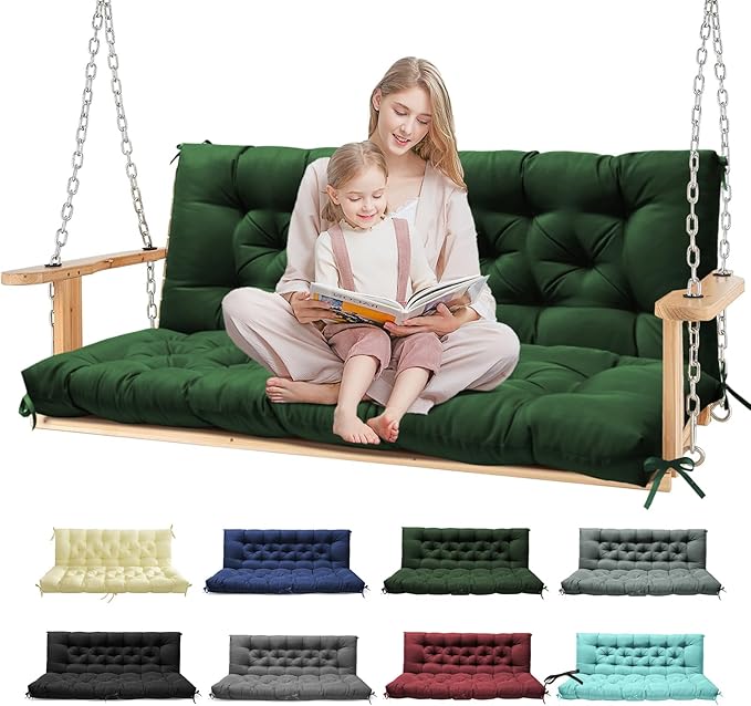 Premium 60" Memory Foam Swing Cushion | Reversible Design