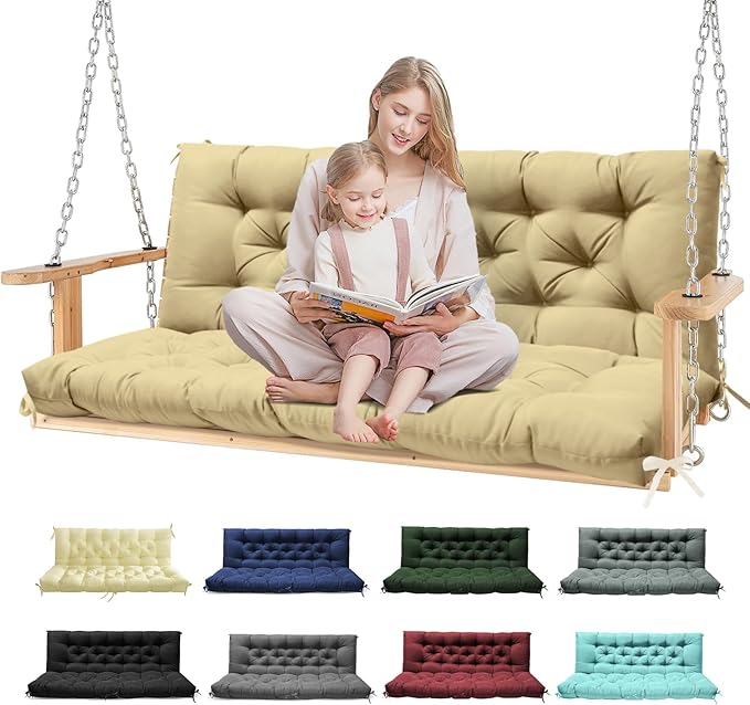 Premium 60" Memory Foam Swing Cushion | Reversible Design
